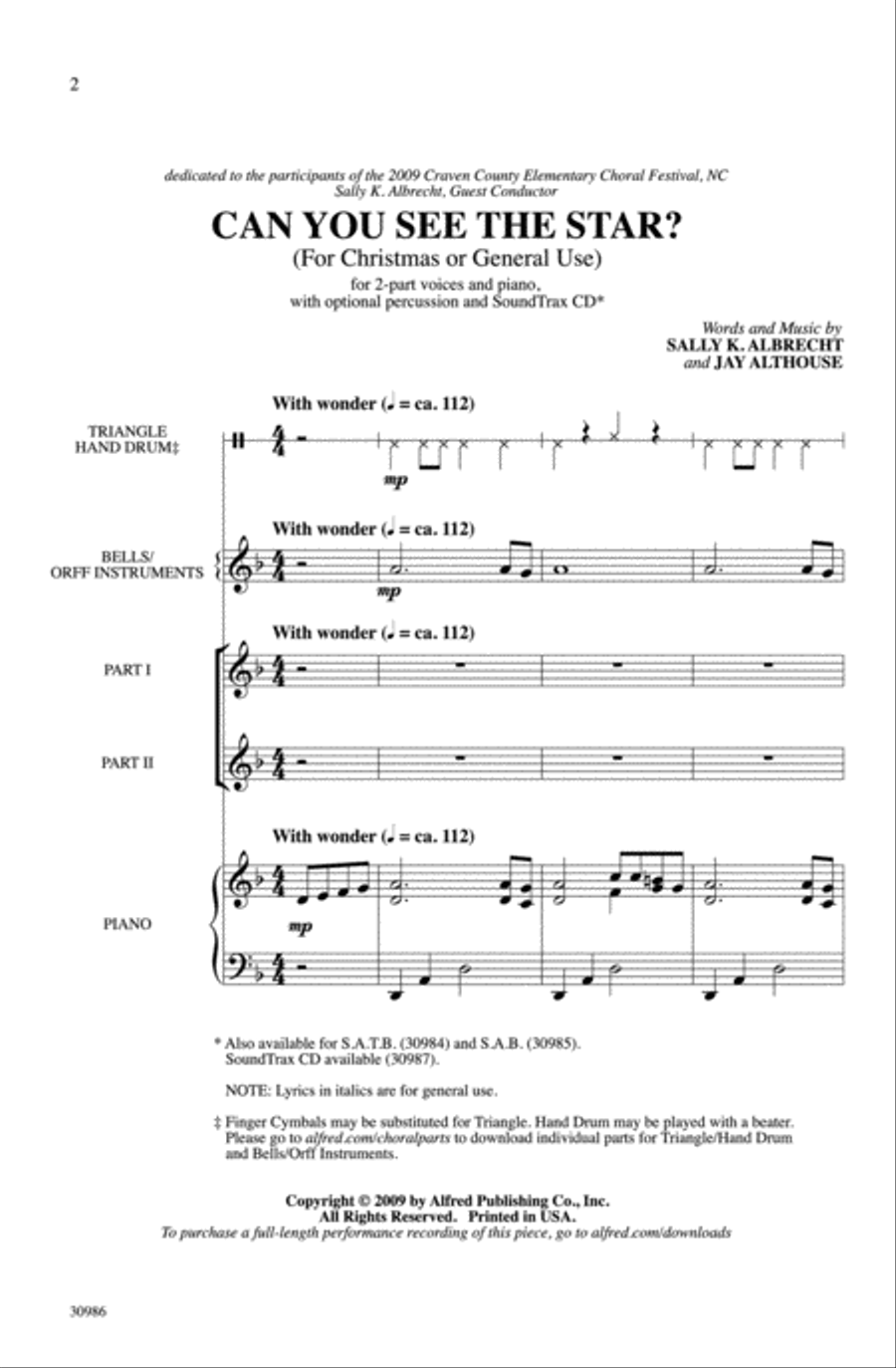 Can You See the Star? 2-Part scores gallery preview page 2