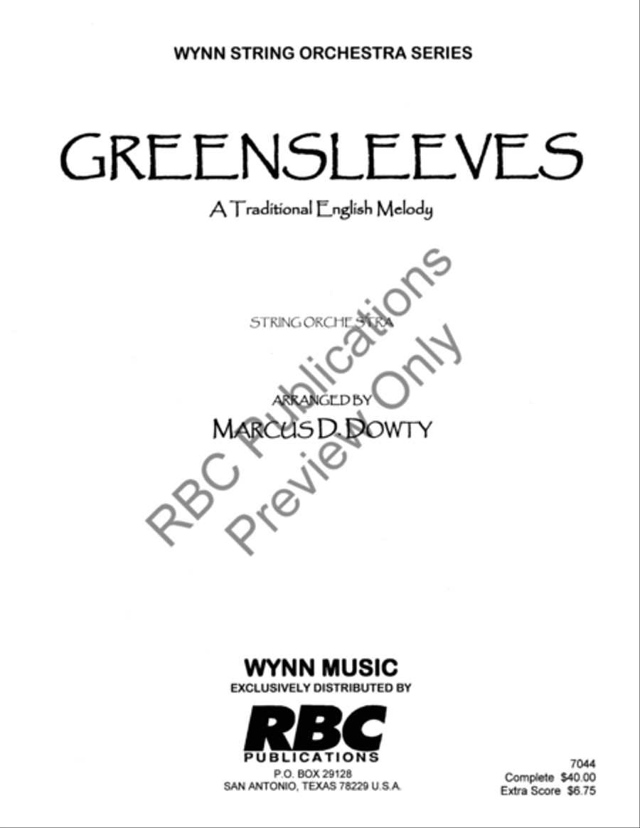 Greensleeves String Orchestra scores gallery preview page 2