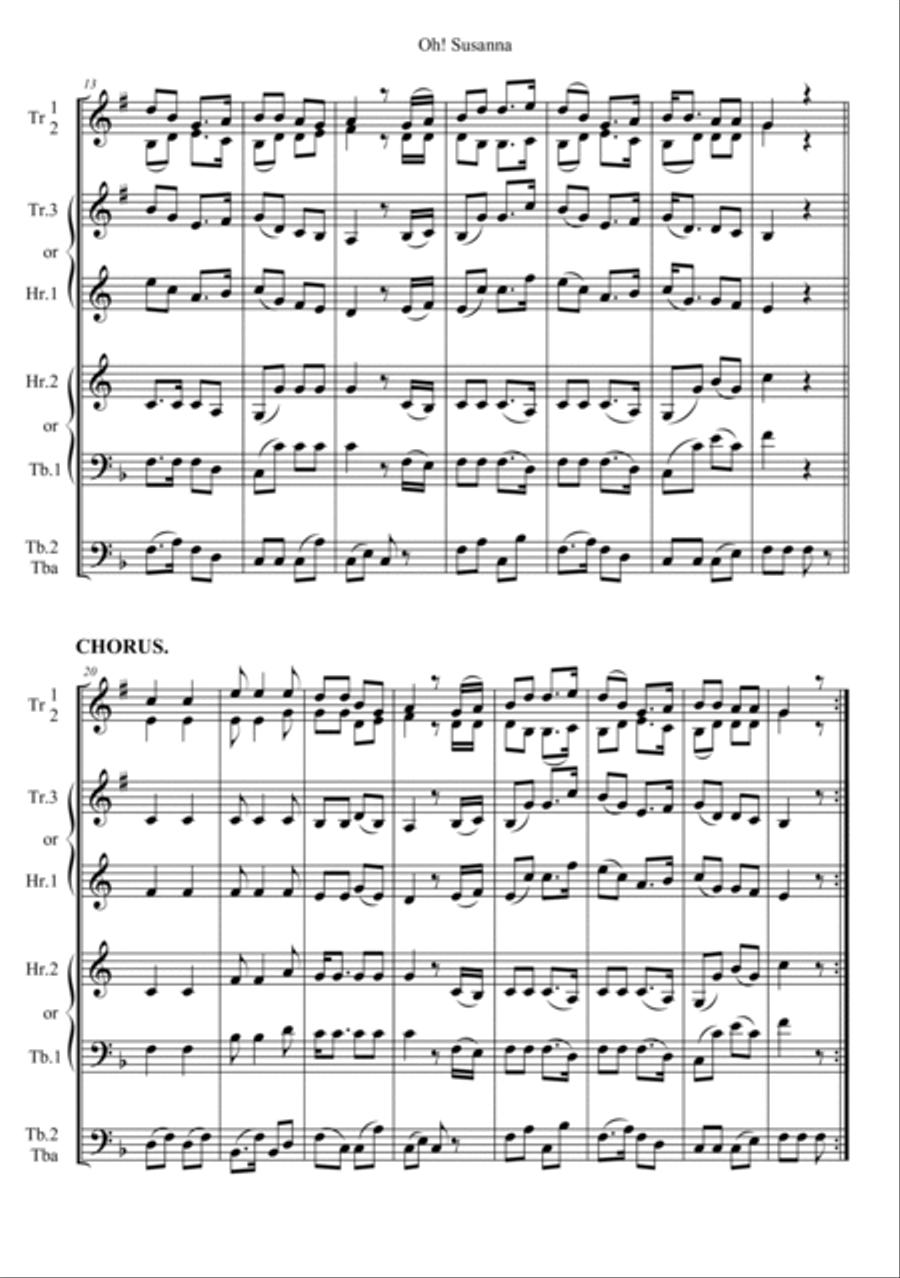 Oh! Susanna School and Community scores gallery preview page 2