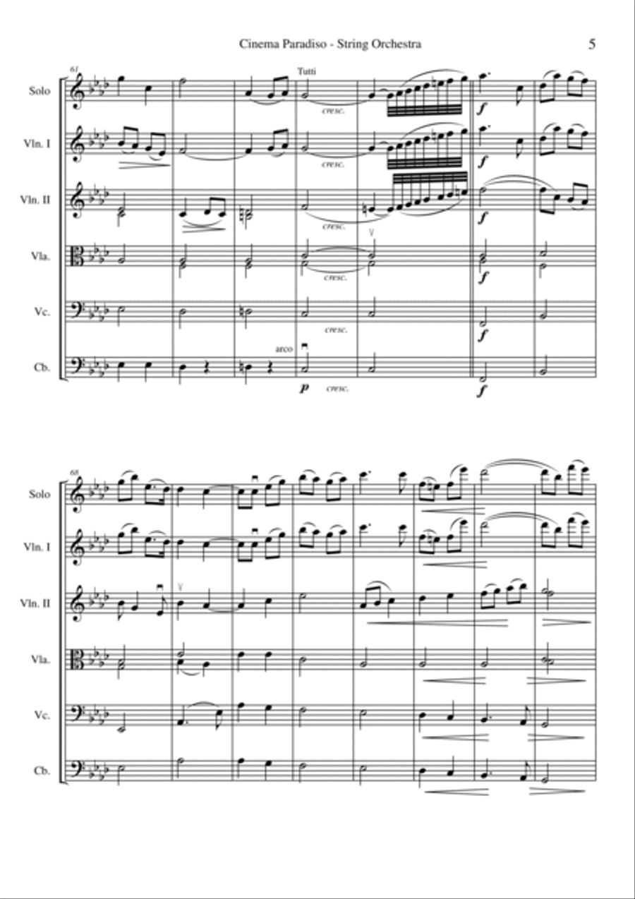 Cinema Paradiso Cello scores gallery preview page 5