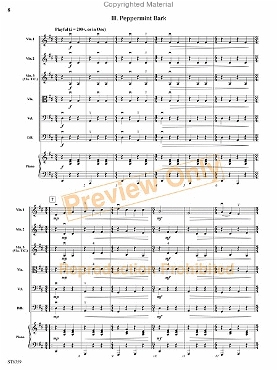 Sweet Petite Winter Suite String Orchestra scores gallery preview page 9