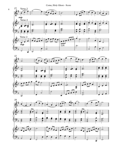 Come, Holy Ghost, Trio for Bb Trumpet, Harp, Piano image number null