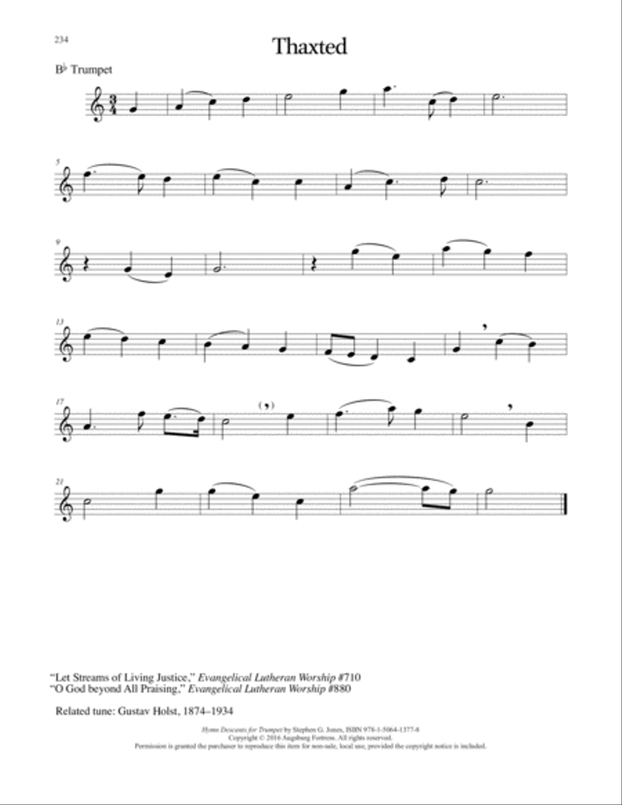 Hymn Descants for Trumpet C Trumpet scores gallery preview page 235