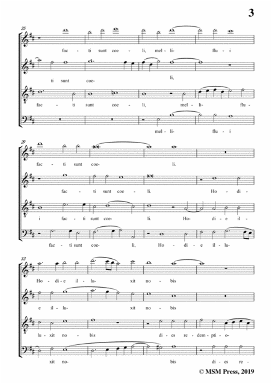 Porta-Hodie nobis de coelo,in D Major,for A cappella 4-Part scores gallery preview page 5