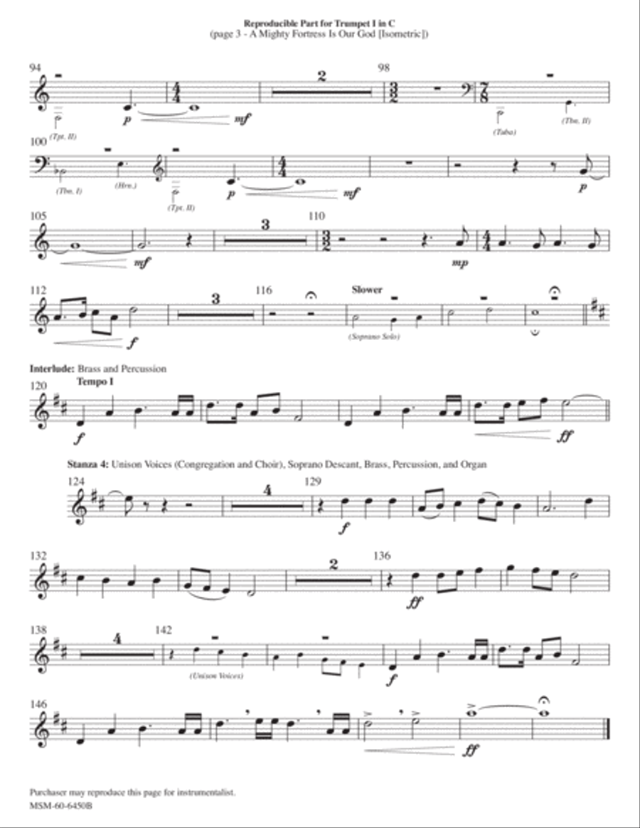 A Mighty Fortress is Our God (Isometric) Choir scores gallery preview page 6