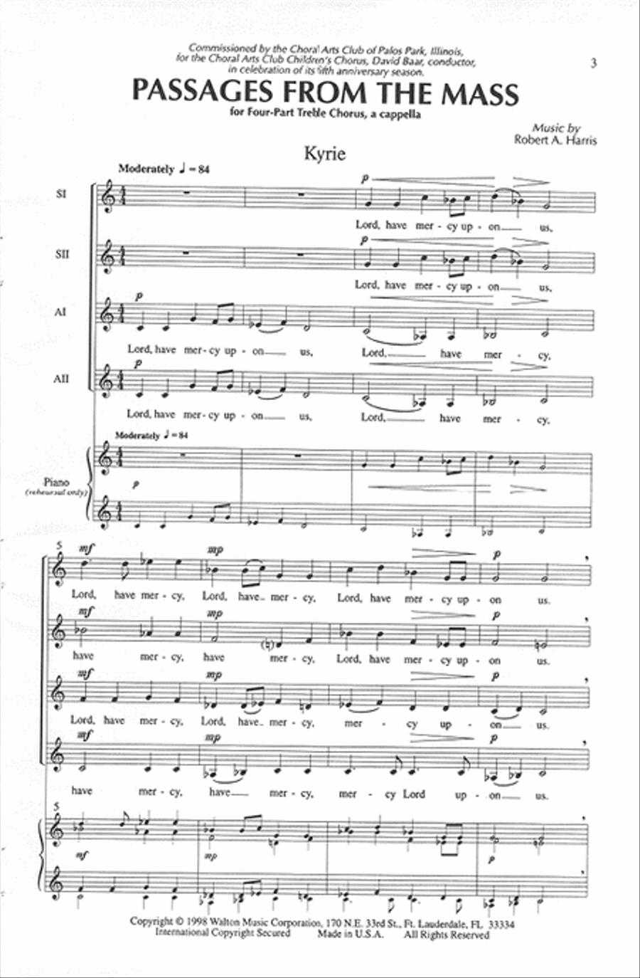 Passages from the Mass SSAA scores gallery preview page 2