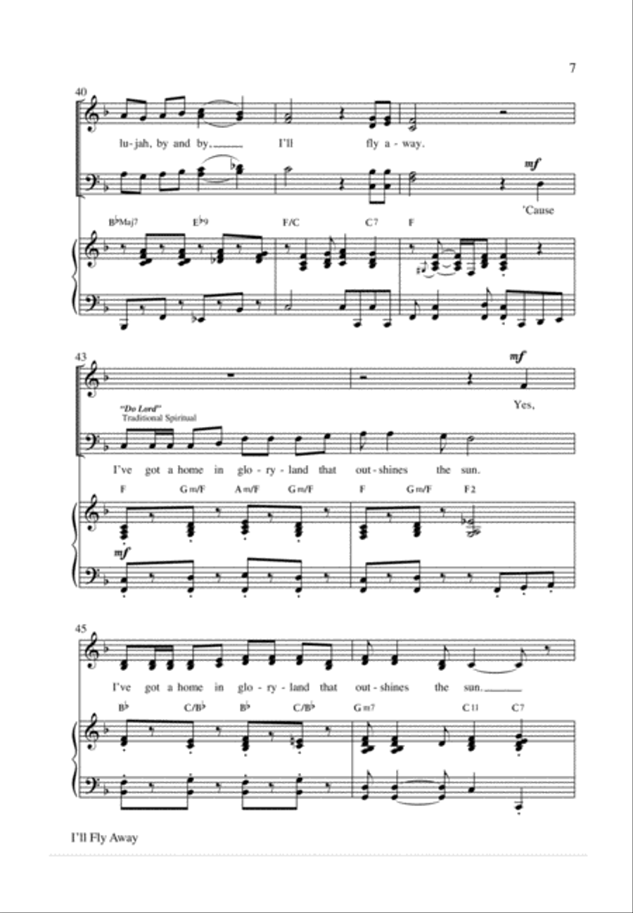 I'll Fly Away I'll Fly Away 4-Part scores gallery preview page 7