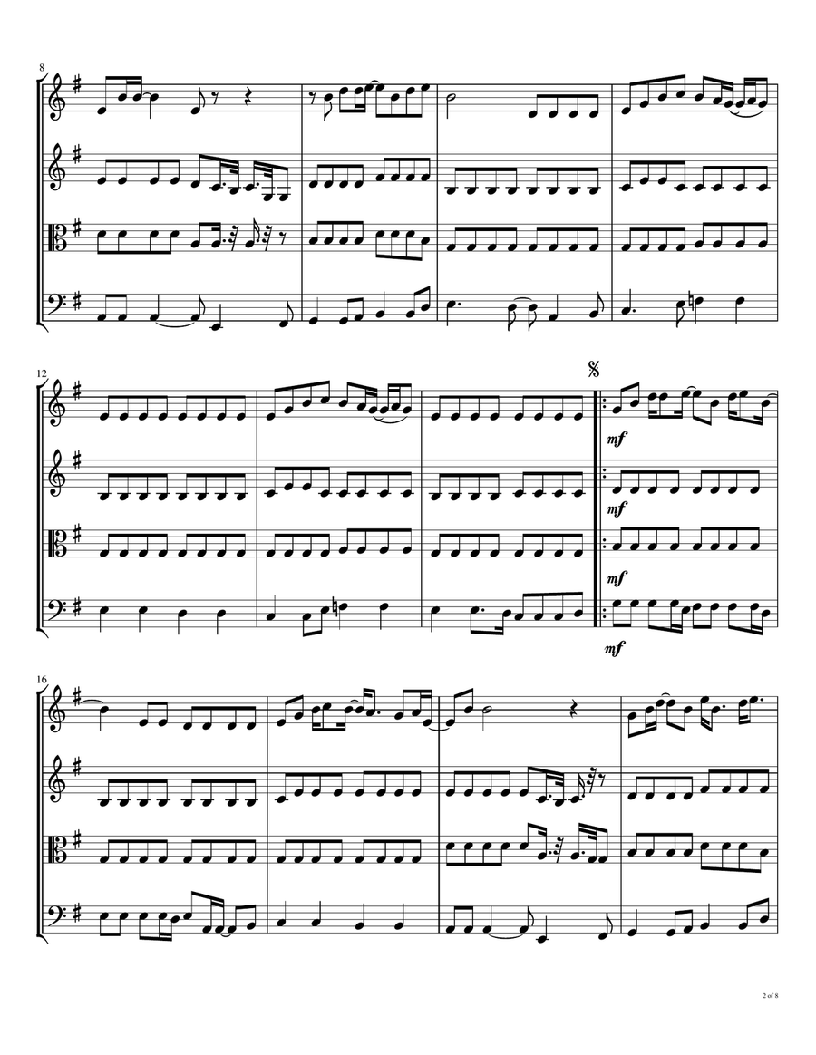 A Day In The Life String Quartet scores gallery preview page 3