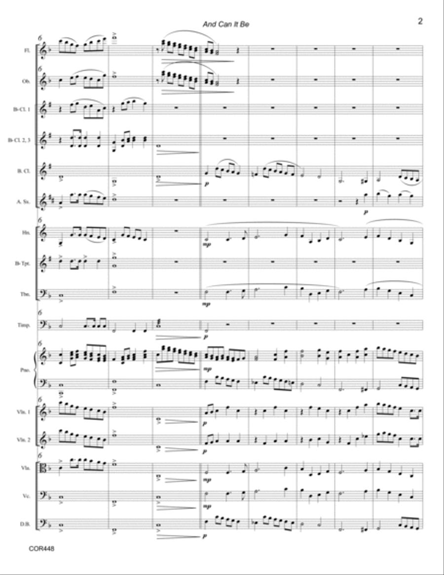 AND CAN IT BE for CHURCH ORCHESTRA Full Orchestra scores gallery preview page 2