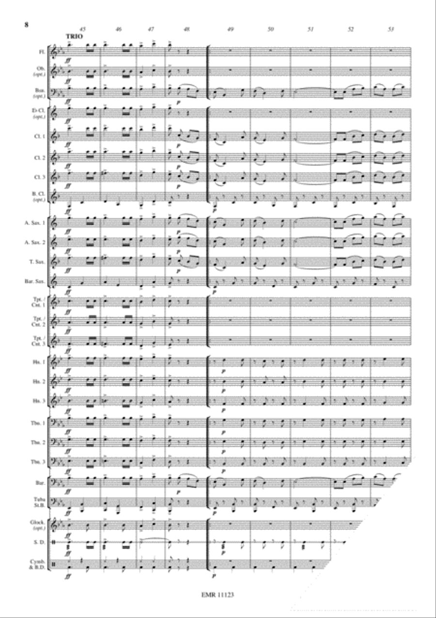 Jubilaumsmarsch Concert Band scores gallery preview page 9