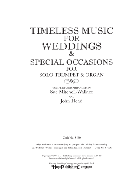 Timeless Music for Weddings-Special Occasions