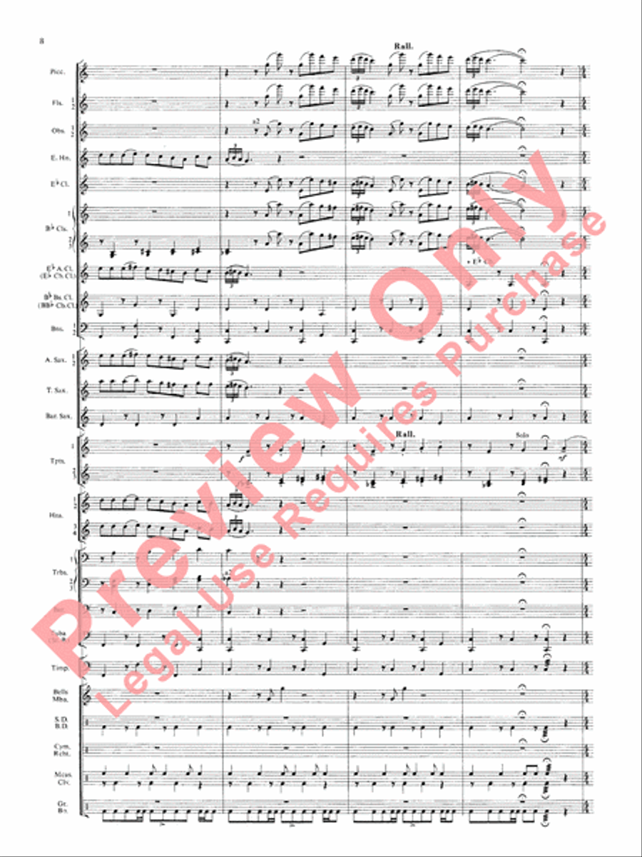 Symphonic Dance No. 3 (Fiesta) Concert Band scores gallery preview page 11