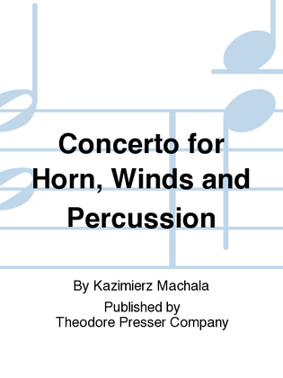 Book cover for Concerto for Horn, Winds and Percussion