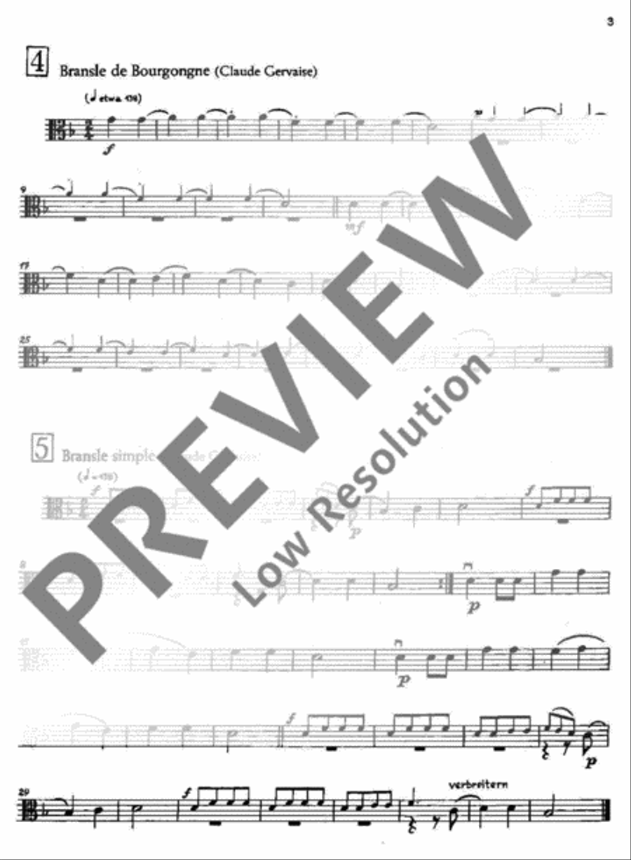 Suite französischer Tänze Viola scores gallery preview page 4