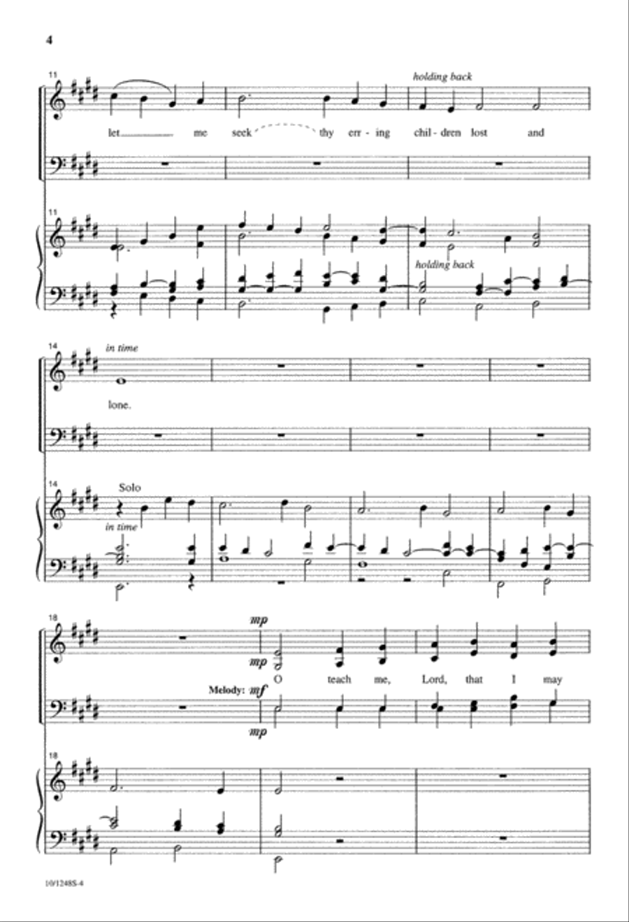 Lord, Speak to Me 4-Part scores gallery preview page 4