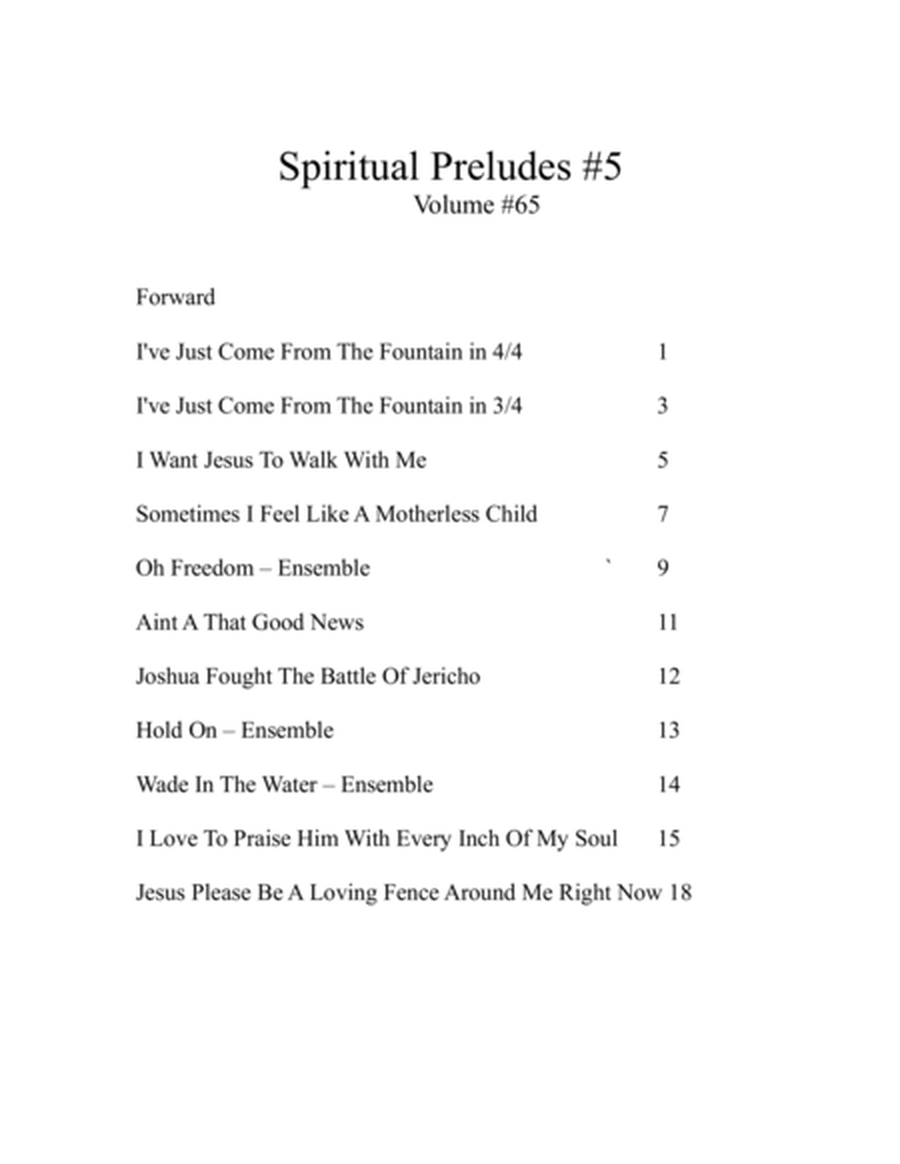 Spiritual Preludes #5 Volume #65 image number null