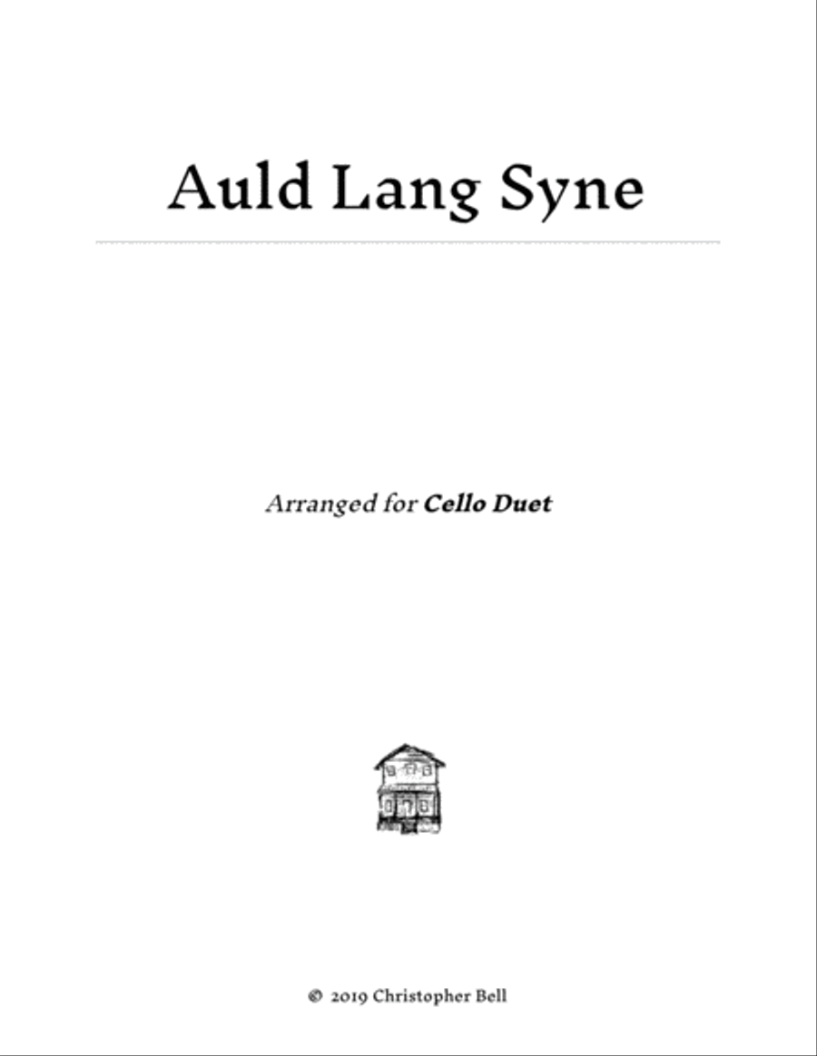 Auld Lang Syne - Easy Cello Duet String Duet scores gallery preview page 1