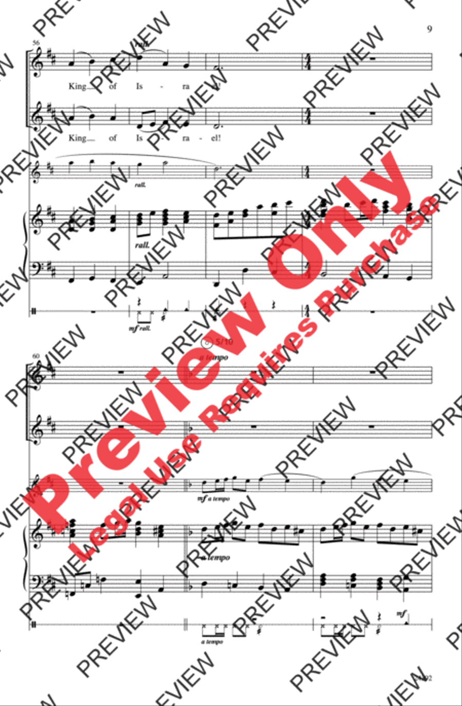 Sing We All Noel Unison Choir scores gallery preview page 9