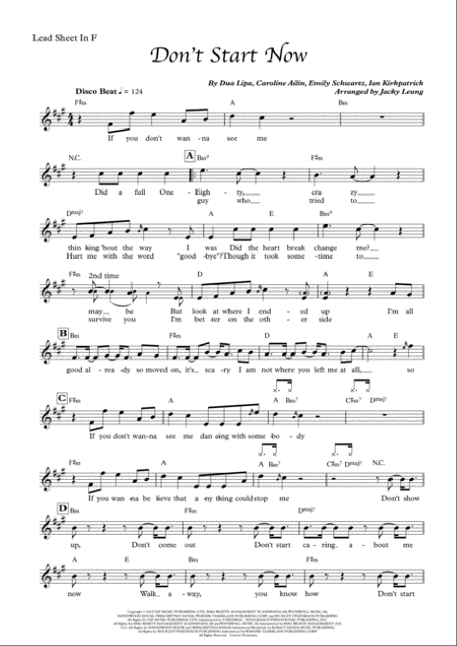 Don't Start Now Don't Start Now Horn Solo scores gallery preview page 2