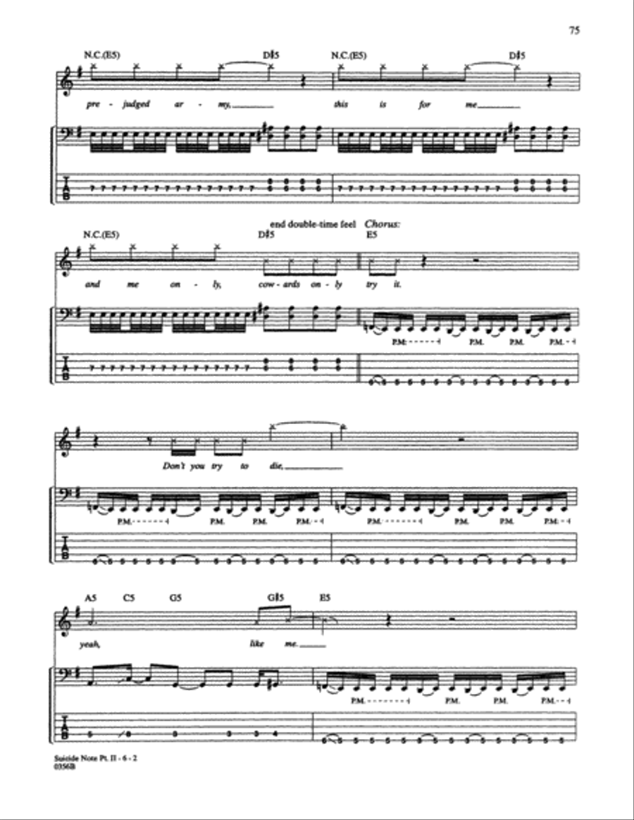 Suicide Note Pt. II Guitar Tablature scores gallery preview page 2