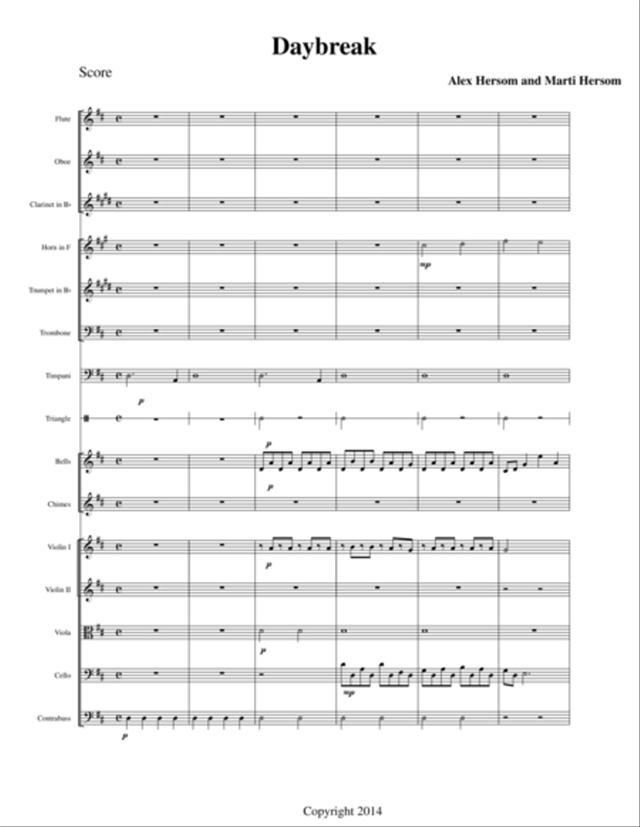 Daybreak Large Ensemble scores gallery preview page 1