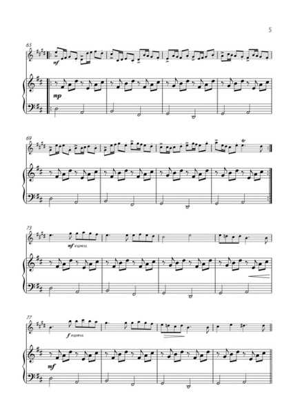"Canon in D" by Pachelbel - Version for CLARINET SOLO with PIANO image number null