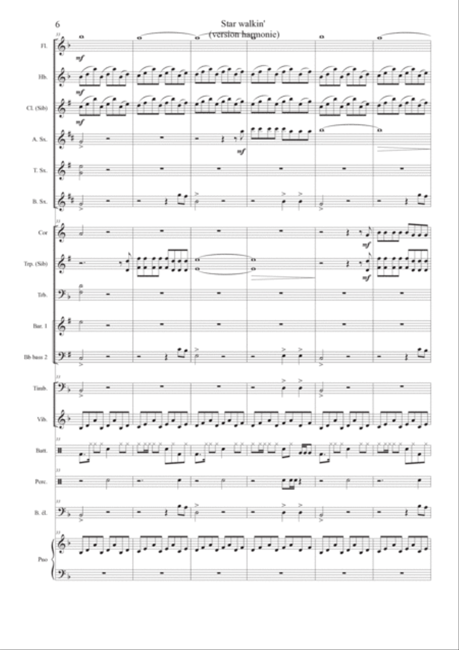 Star Walkin' (league Of Legends Worlds Anthem) Concert Band scores gallery preview page 6