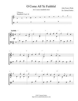 O Come All Ye Faithful (Adeste Fidelis) - for 2-octave handbell choir