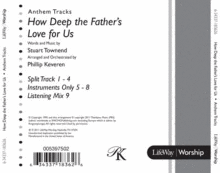 How Deep the Father's Love for Us - Anthem Accompaniment CD