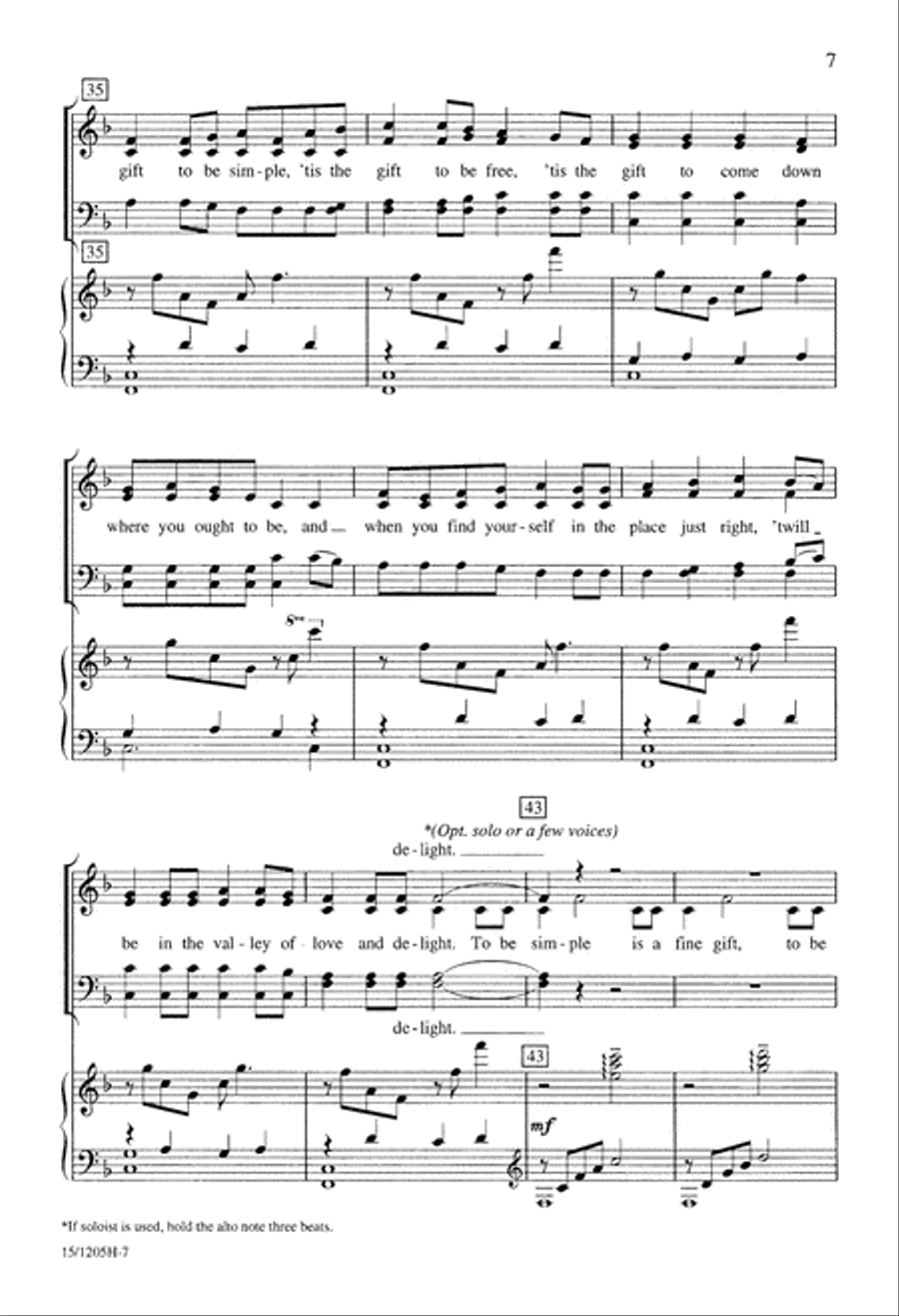 American Folk Rhapsody 4-Part scores gallery preview page 7
