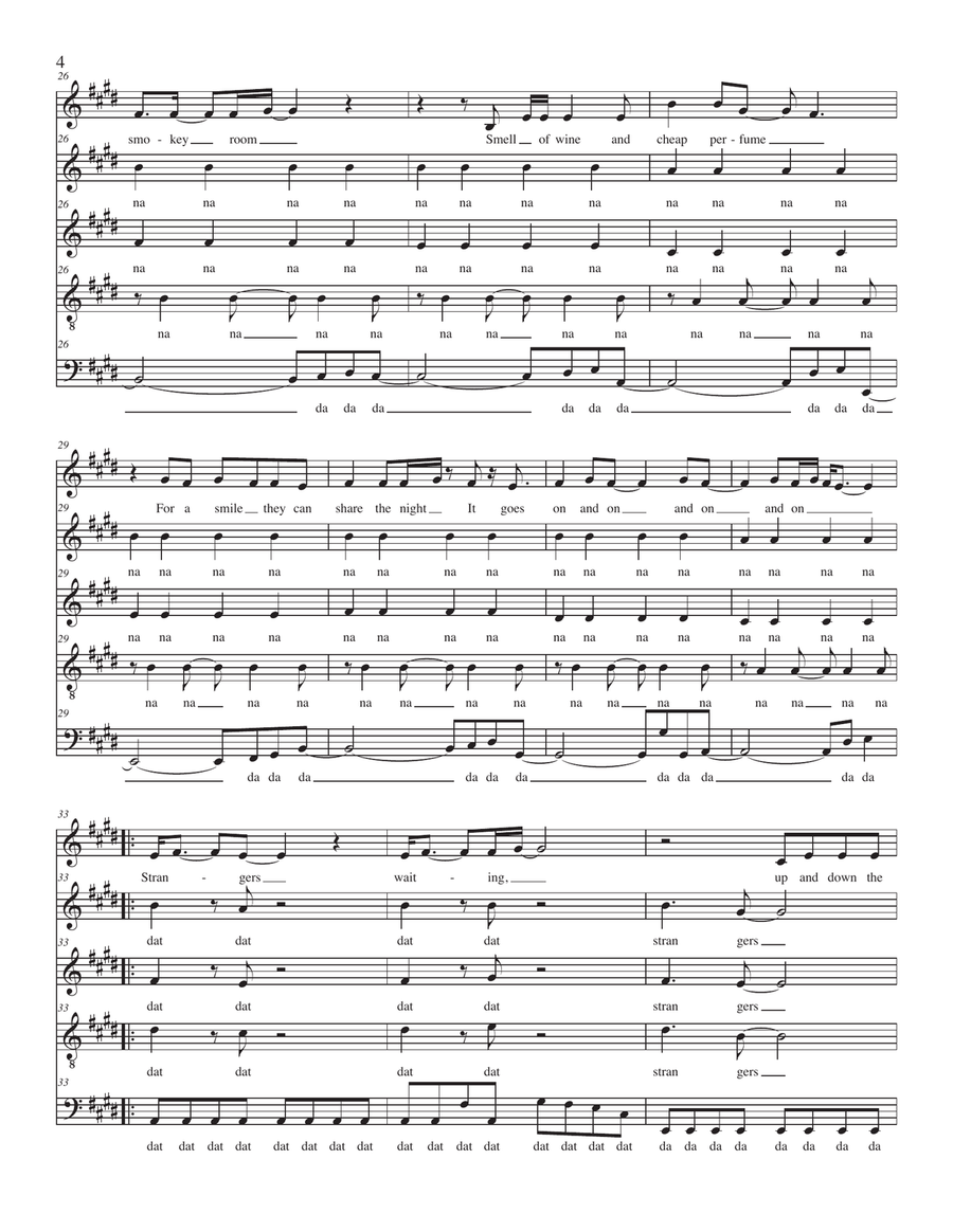 Don't Stop Believin' 4-Part scores gallery preview page 4
