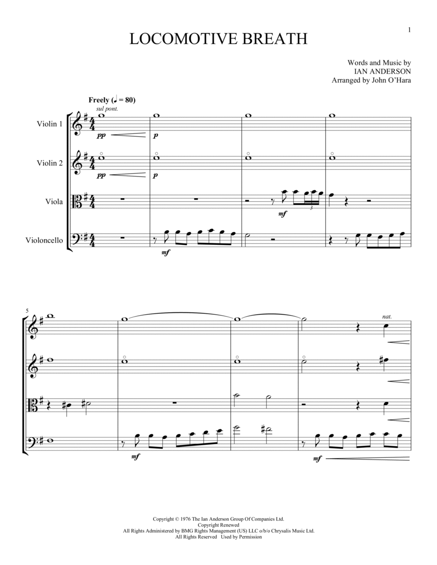 Loco (arr. John O'Hara) - Conductor Score (Full Score) String Quartet scores gallery preview page 1