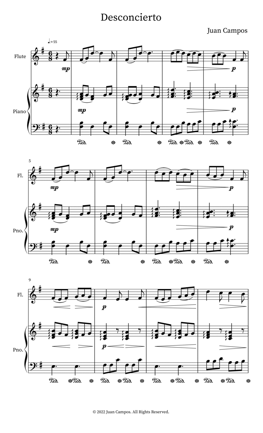 Desconcierto Chamber Music scores gallery preview page 1