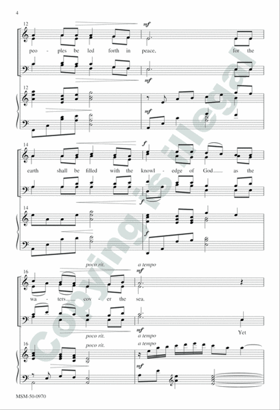 Isaiah the Prophet 4-Part scores gallery preview page 4