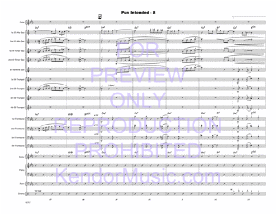 Pun Intended Pun Intended Jazz Ensemble scores gallery preview page 9