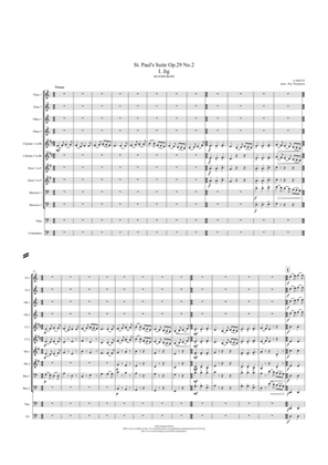 Book cover for Holst: St. Paul's Suite Op.29 No.2 Mvt. I Jig - wind dectet & bass