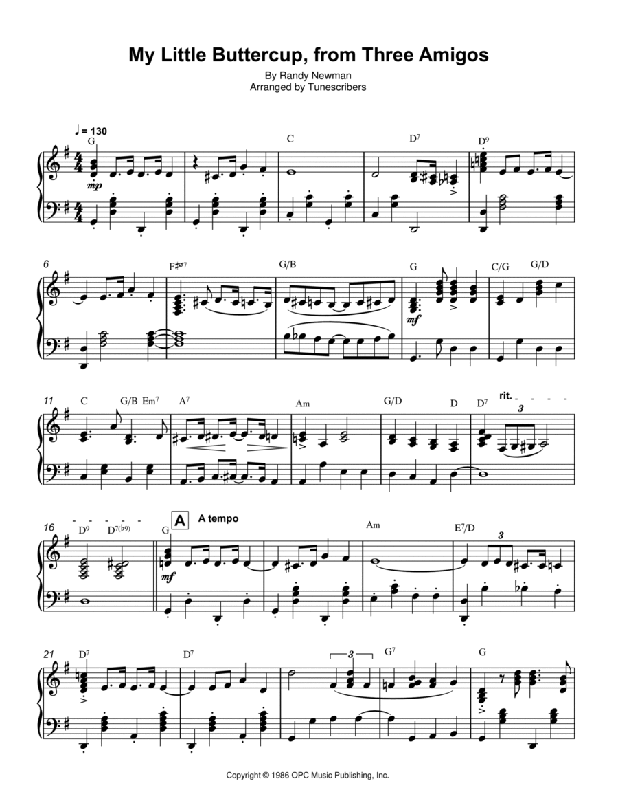My Little Buttercup My Little Buttercup Piano Solo scores gallery preview page 1