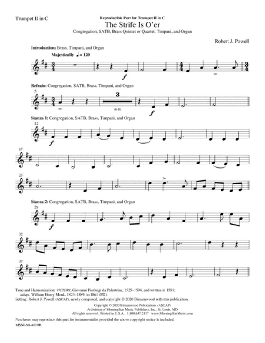 The Strife is O'er The Strife is O'er Choir scores gallery preview page 5