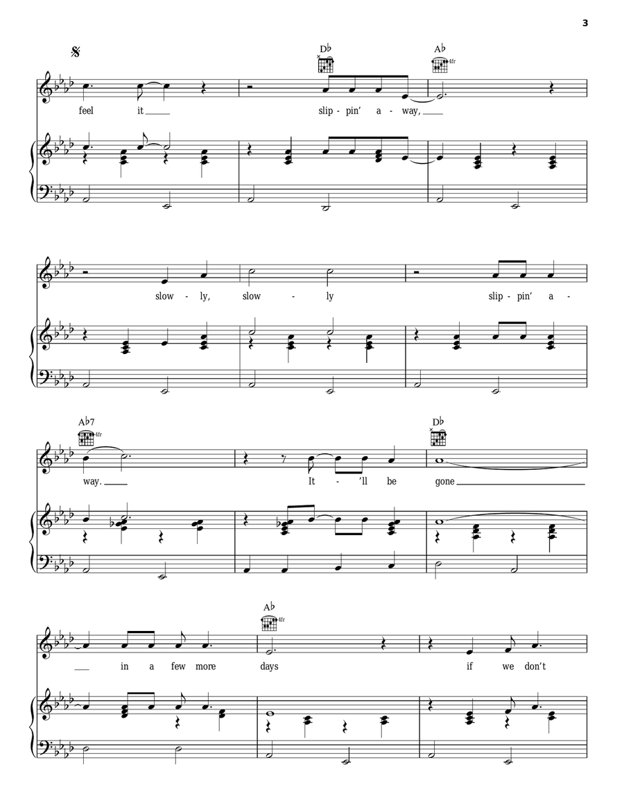 Slippin' Away Acoustic Guitar scores gallery preview page 3