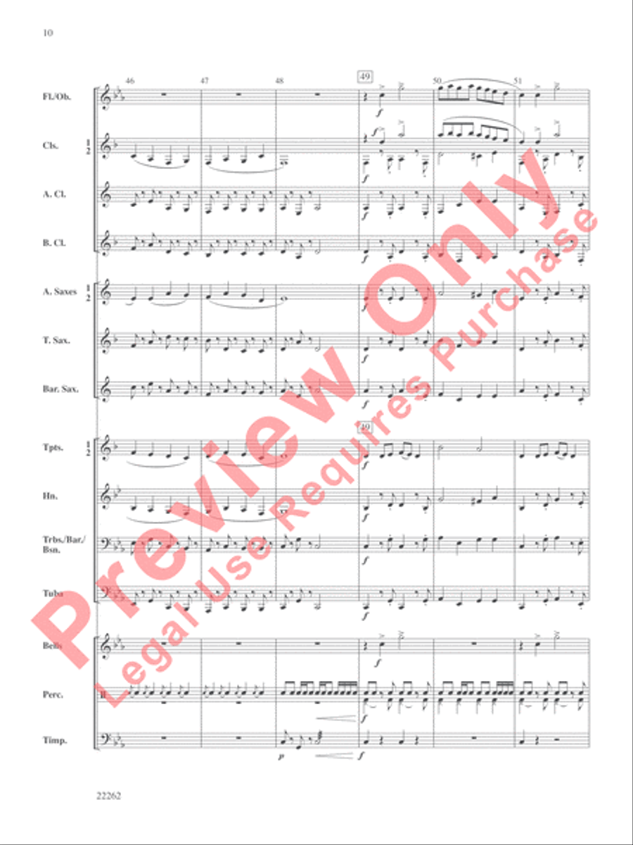 The Sorcerer's Procession Concert Band scores gallery preview page 11