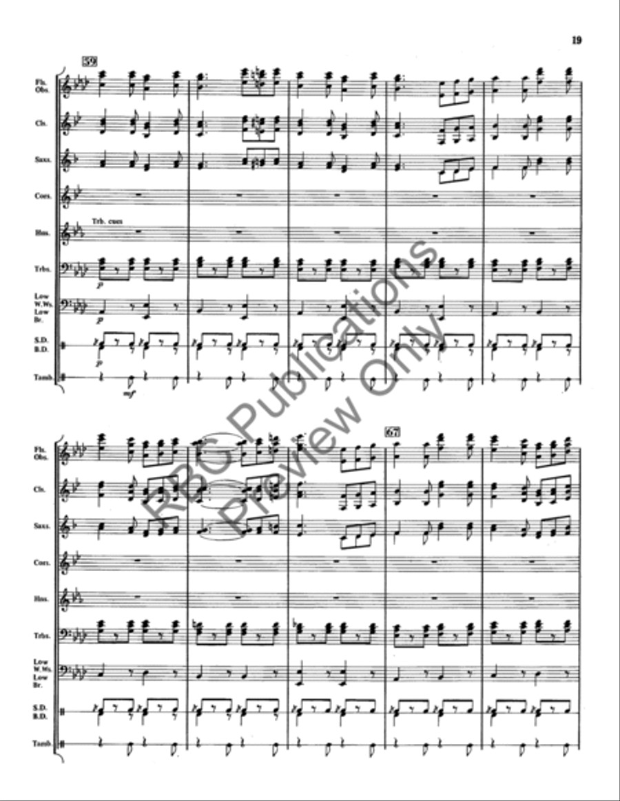 Three Old French Ballads (Score) Concert Band scores gallery preview page 20