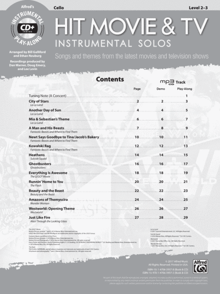 Hit Movie & TV Instrumental Solos for Strings image number null