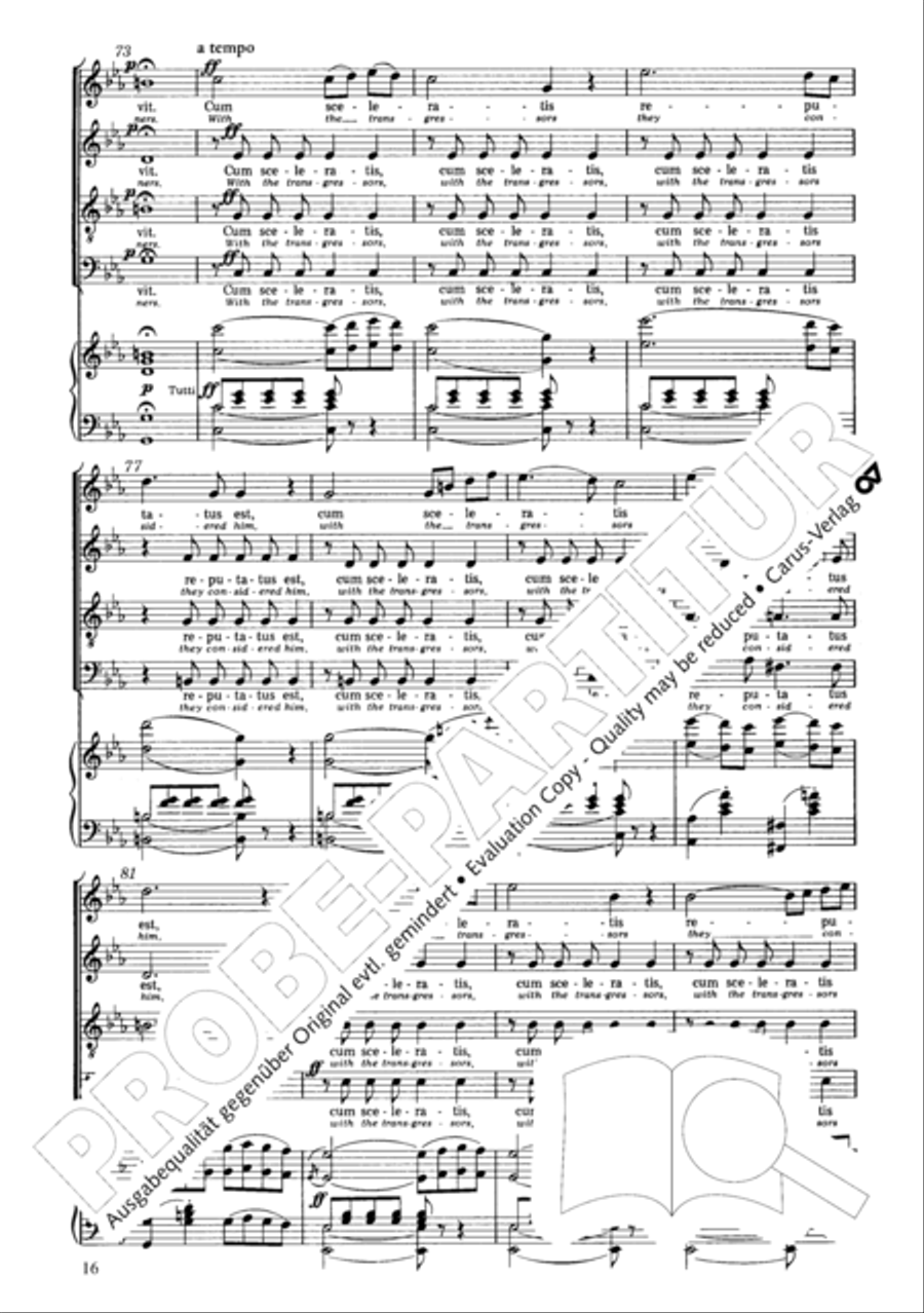 The Seven Words (Die Sieben Worte) 4-Part scores gallery preview page 17