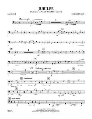 Jubilee (Variations On "Saints Bound for Heaven") - Bassoon 2