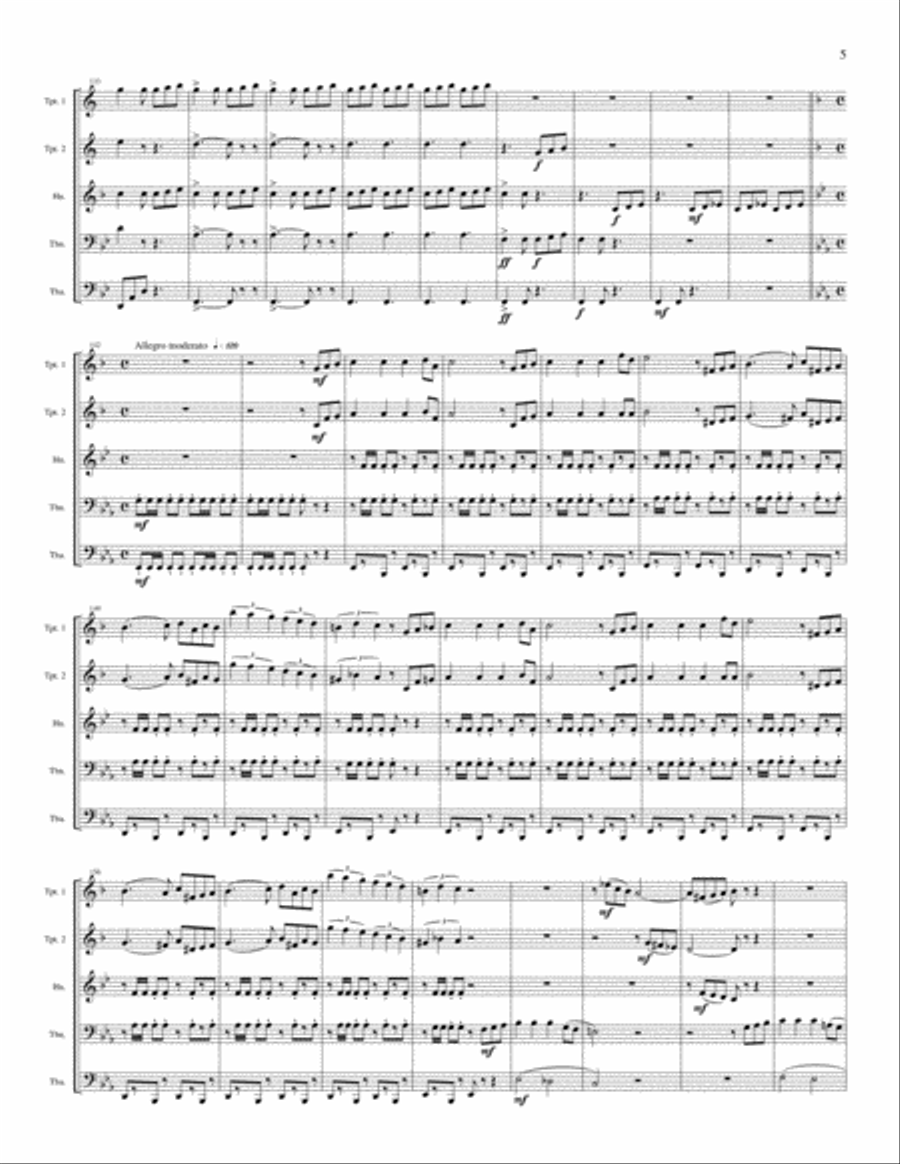 Capriccio Italien, Op. 45 Brass Ensemble scores gallery preview page 6