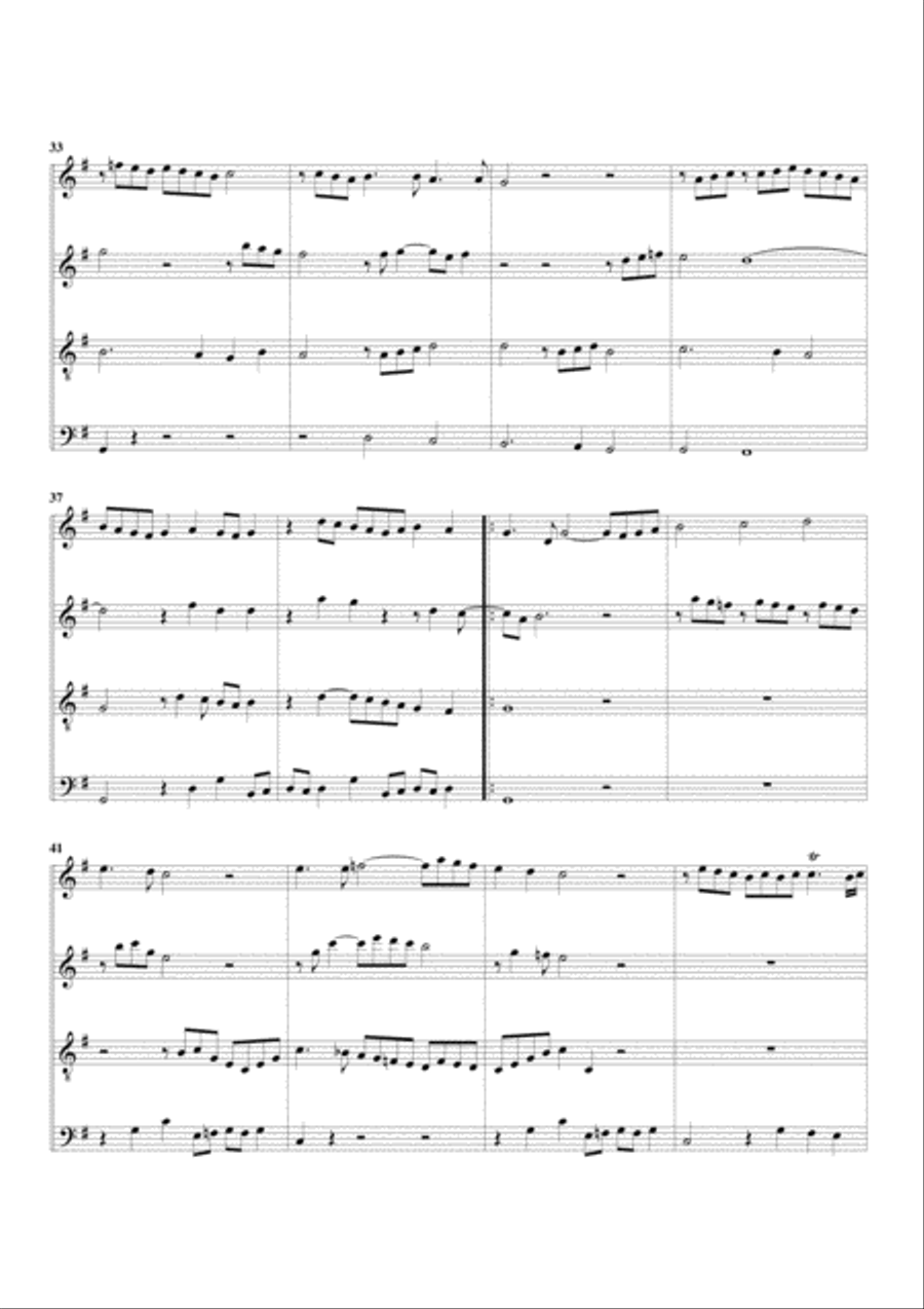 In dir ist Freude, BWV 615 from Orgelbuechlein (arrangement for 4 recorders) Recorder scores gallery preview page 4
