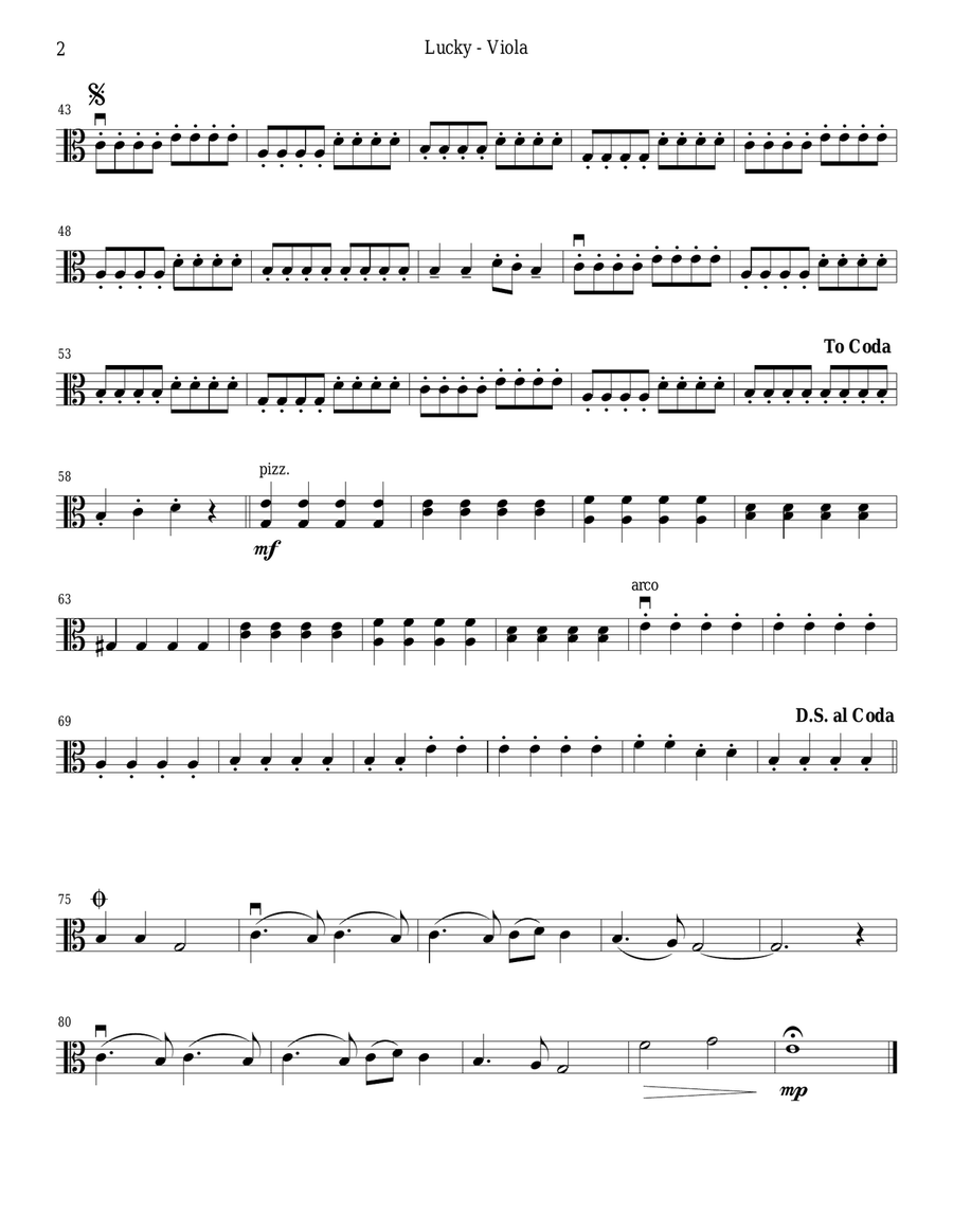Lucky String Quartet scores gallery preview page 6