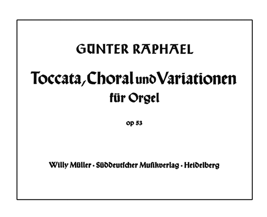 Toccata, Choral und Variationen für Orgel (1944), op. 53 Choir scores gallery preview page 1