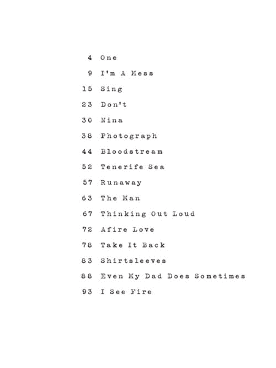 Ed Sheeran - X Ed Sheeran - X Piano, Vocal, Guitar scores gallery preview page 2