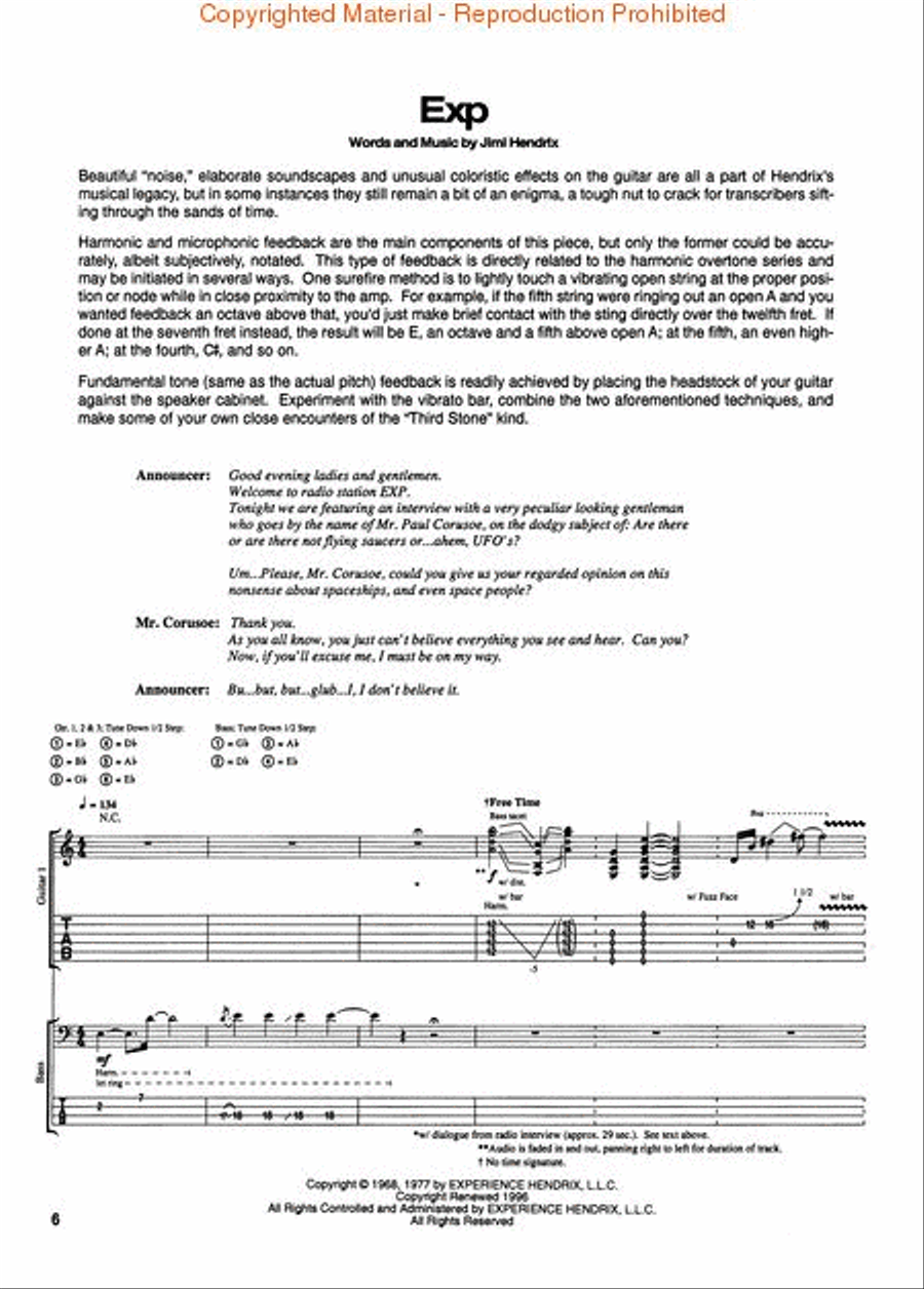 Jimi Hendrix - Axis: Bold As Love Guitar Tablature scores gallery preview page 2